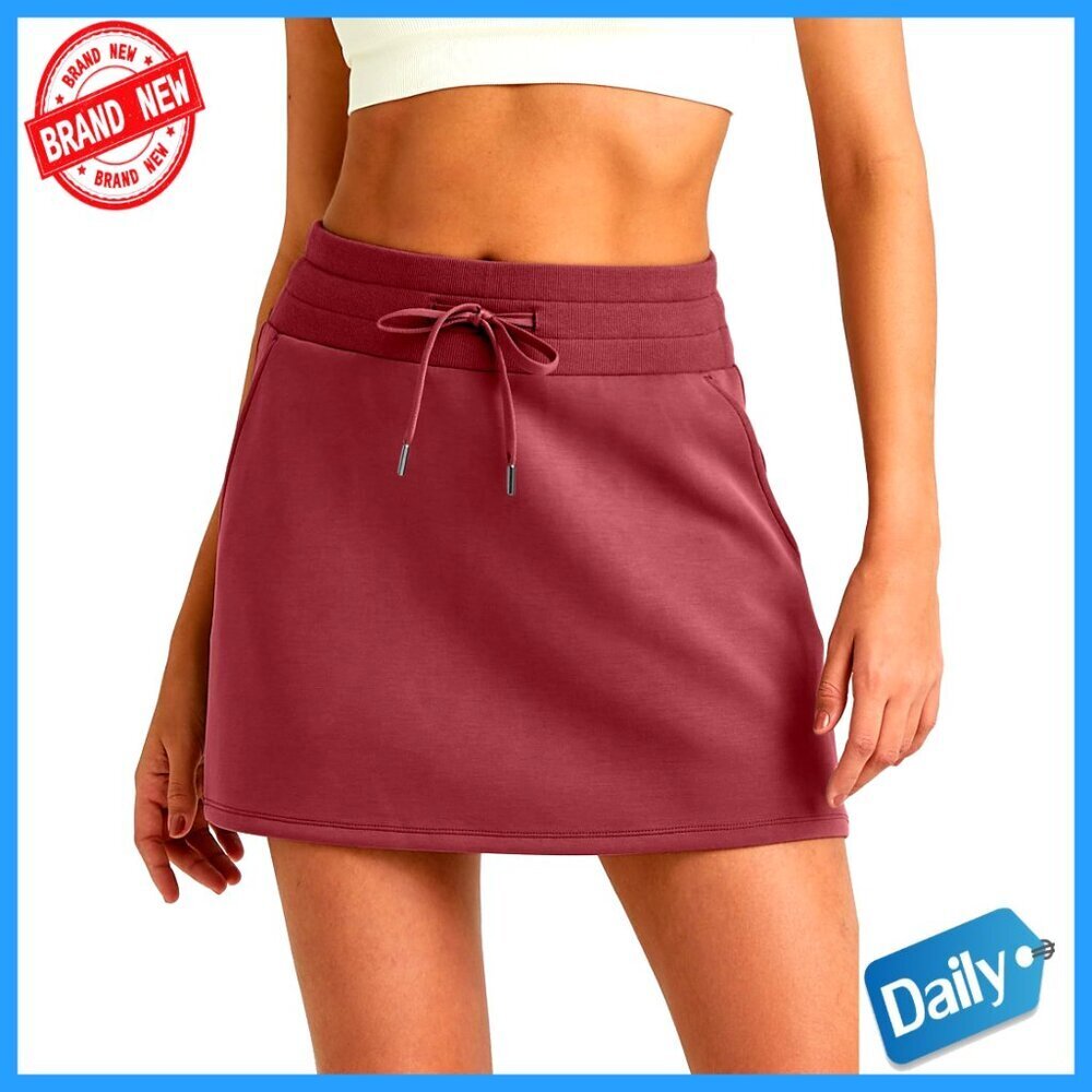Modal A-Line Sweat Skirt with Drawstring and Pockets - Summer Lounge Casual